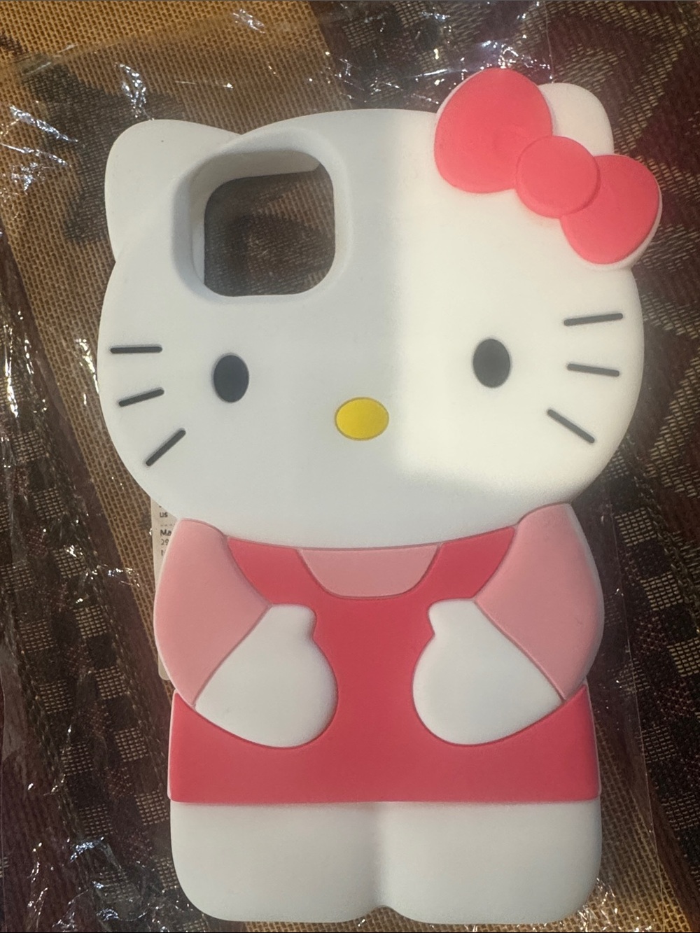 Hello Kitty Pink and White Silicone Phone Case for iPhone 14 or 15 Plus - Picture 2 of 4